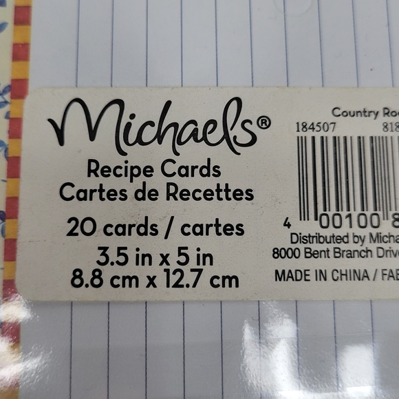 MICHAELS Recipe Cards Set of 3 3.5x5 - Picture 5 of 5